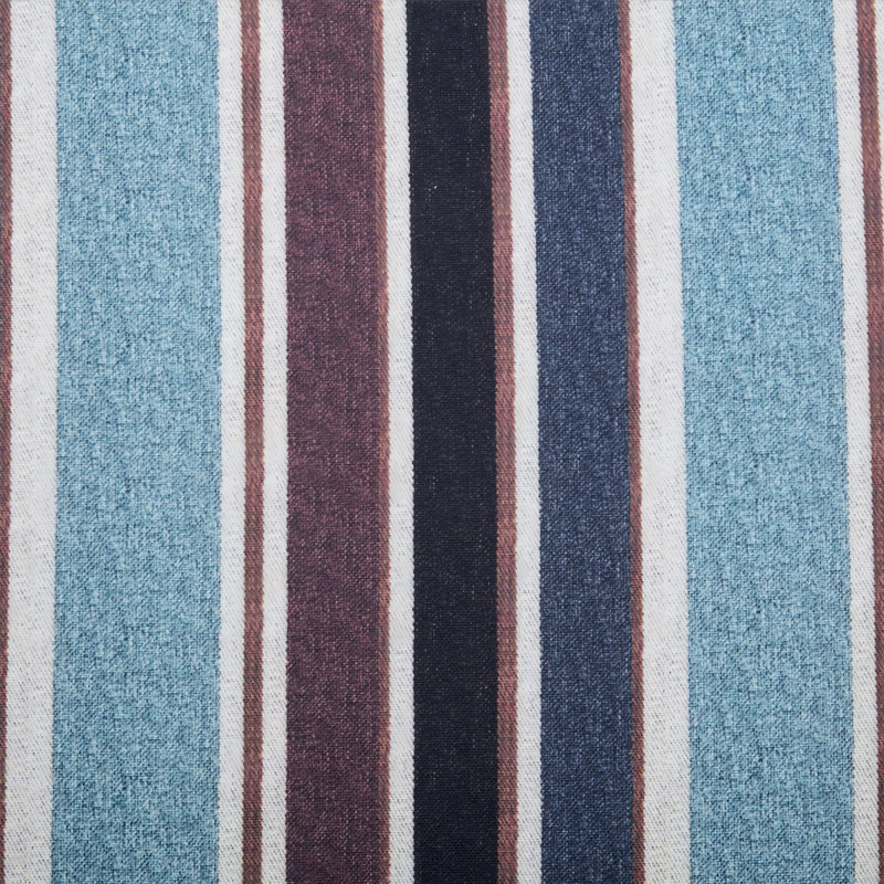 Outdoor 5'' Seat / Back Cushion, Blue/Brown/Black Striped