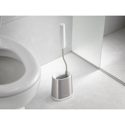 Flex Lite Toilet Brush with Steel Storage