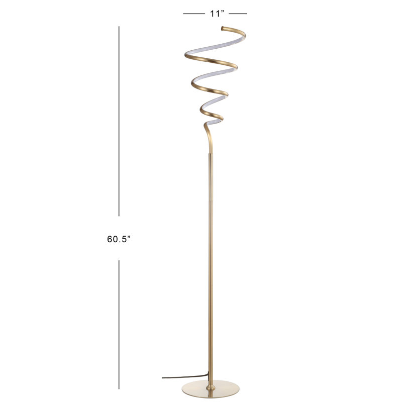 Lampe sur pied DEL 61 po Vannucci, Or