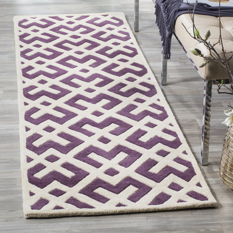 Teresita Hand Tufted Wool Geometric Rug, Runner 2'3" x 7'