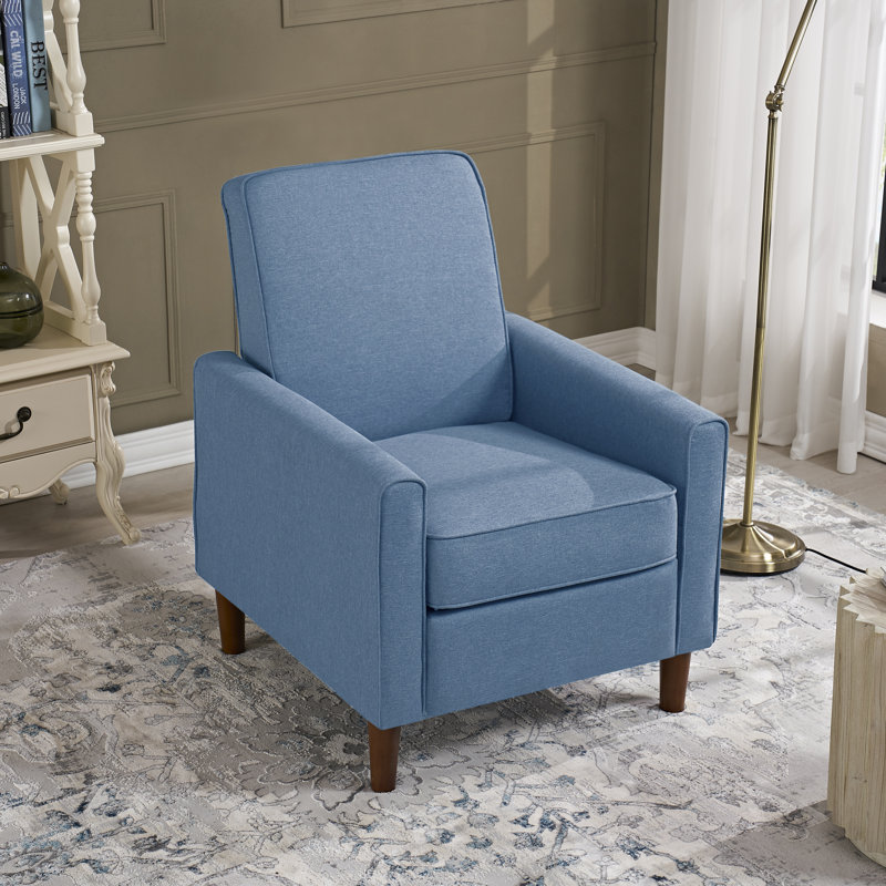 Fauteuil inclinable manuel Decura de 28 po de largeur, Mélange de polyester bleu