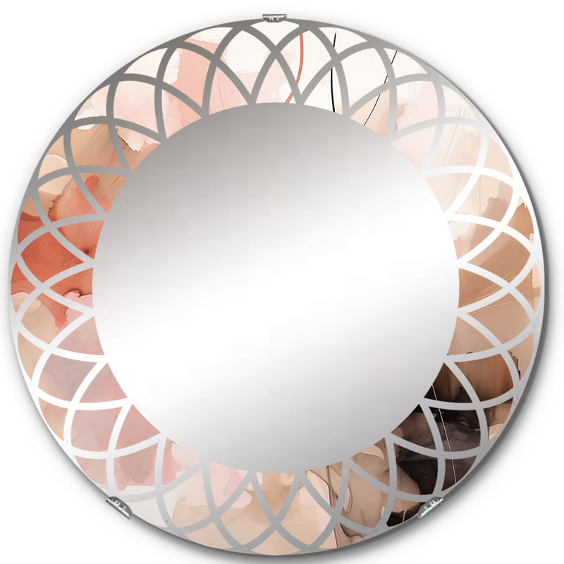 Ipasha - Miroir mural moderne rond, 24 po x 24 po