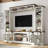 Donyell Farmhouse 98"W Wall Unit Entertainment Center For Tvs Up To 70",White-99828122-100542015