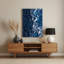 Art numérique mural abstrait en métal bleu 51-1041097940