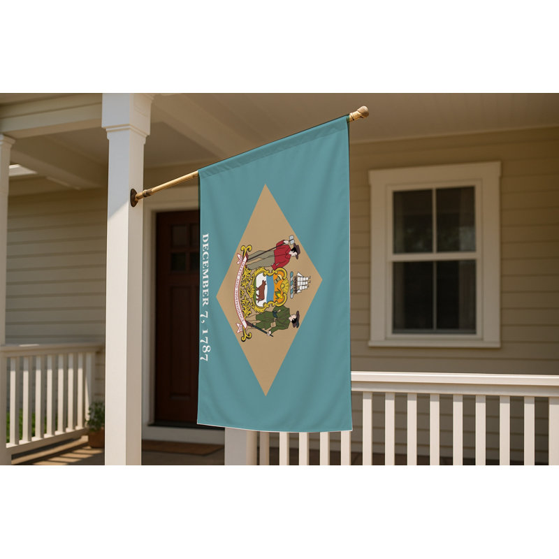 Drapeau de l'État du Delaware - Drapeau extérieur, 24" H x 36" W
