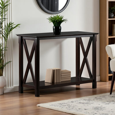 Console de hall d'entrée avec tablette ouverte Julian Brown Finish H 29,78 po x l 44,71 po x P 16,95 po