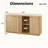 63 Oak Vertical Stripe Buffet Cabinet-1767963805