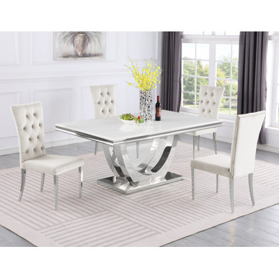 Baltazar 4 - Person Pedestal Dining Set