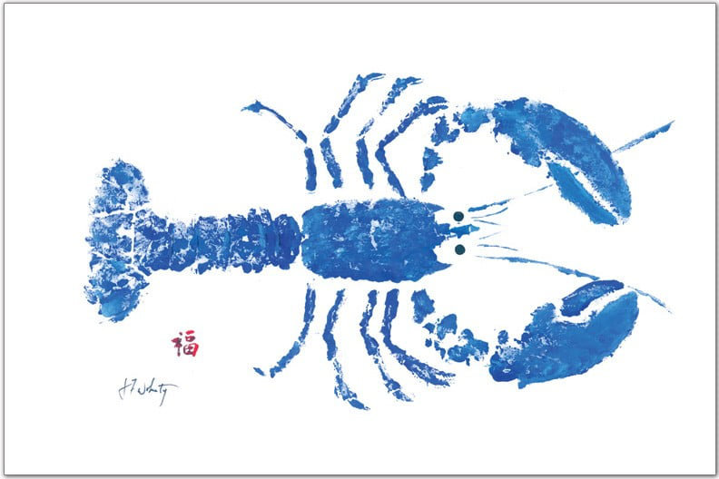 Ensemble de 12 napperons bleu homard Nantucket