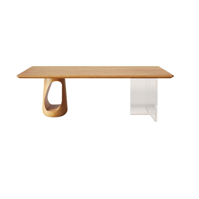 Brown Rectangular Solid Wood desk, 29.6" H x 63" W x 27.6" D
