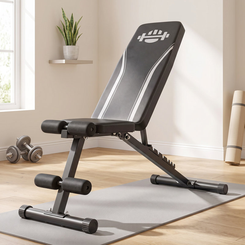 Banc de musculation réglable 660 lb, banc d'entraînement pliable rapide avec 8 positions de dossier, banc incliné / plat / inclinable pour l'entraînement en force à domicile