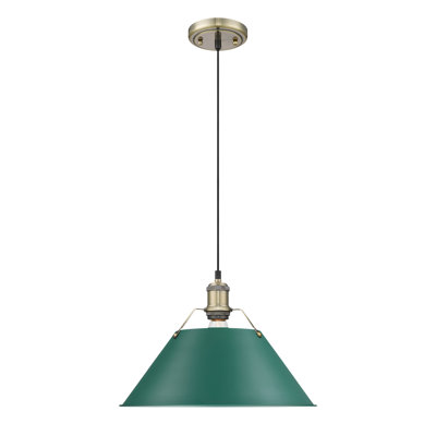 Akifumi Small Pendant with Pine Green