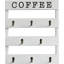 Porte-gobelet mural en bois massif avec 8 crochets-106477262