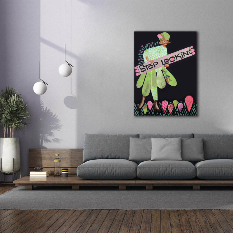 Epic Graffiti 'Stop Looking'  by Bebe Keith Canvas Wall Art, 40" x 54"