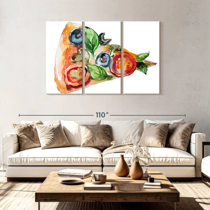 Yarlin Pizza Slice, 48" H x 74" W