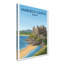 Harlech Castle, Wales - Romantic Coastal Travel Poster of Castle and Sea. Giclee Print on Wrapped Canvas. Wall Art, Home Decor - Castles & Palaces, Wales 1 Piece Wrapped Canvas Wall Art-948561818