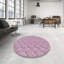 Tapis rose à motif floral Asha-1390331348