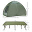 Lit de camp pliable pour 2 personnes avec tente, couvre-lit et matelas gonflable épais Outsunny