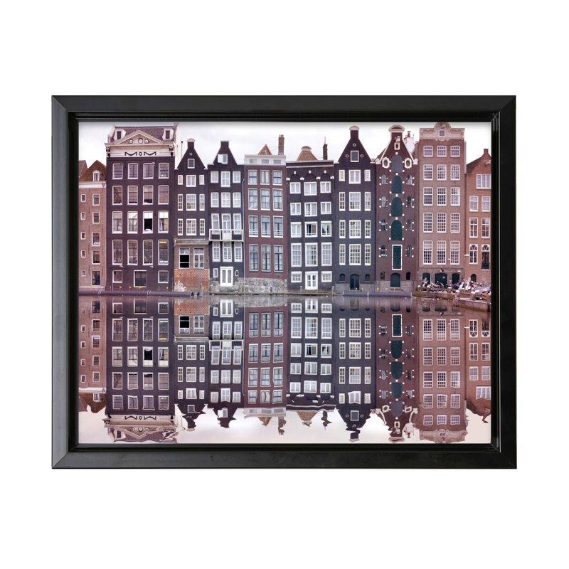 Amsterdam House, Black Framed, Canvas, 08"H x 10"W
