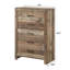 Ensemble de meubles de chambre à coucher à 1 commode en bois de style rustique riche à finition naturelle avec 1 tiroir