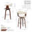 Keisha Swivel Fabric Mid-Century Stool-1274460726-1274460722
