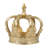 Decorative Metal Crown Sculpture for Tabletop Decor - Luxurious Home Accent for Office, Entryway or Living Room Decoration - 7", Gold
