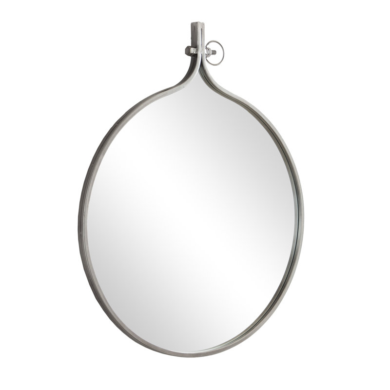 Miroir d'appoint Ristaino, gris, 37 po x 30 po