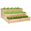Lit de jardin surélevé en bois de sapin chinois 100% naturel 4 pi x 4 pi Davin