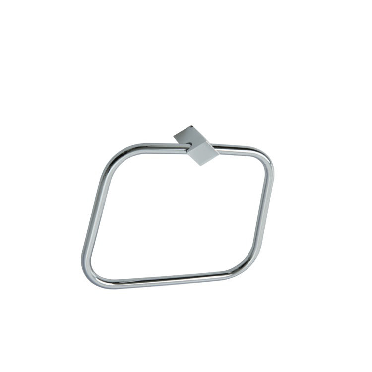 Fluid Towel Ring, Chrome