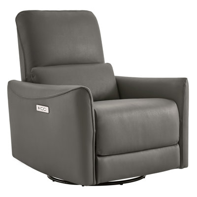 Mikkel Vegan Leather Swivel Power Recliner
