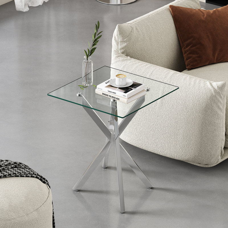 Chyan Glass Top, 1 piece, Silver