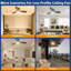 42 po Ventilateur de plafond intérieur / extérieur noir avec lumière et télécommande, DEL à intensité variable, 3 couleurs, réversible à 6 vitesses DC, silencieux