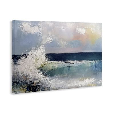 Art abstrait sur toile, vagues abstraites de la mer d'Irlande, design par Annabelle Hall