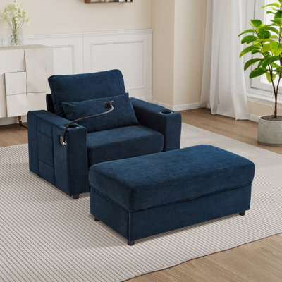 Chaise longue rembourrée 51,4 po