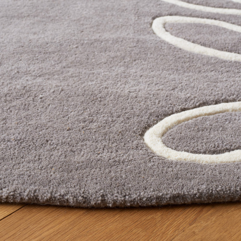 Tapis en laine touffeté à la main Clermonte, Rond 7 pi