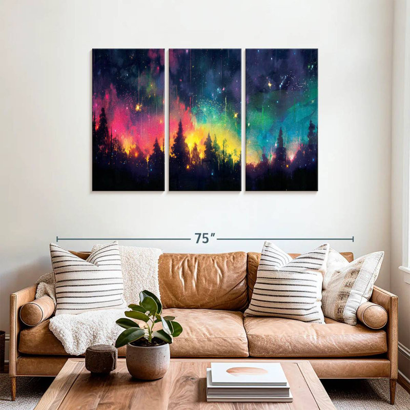 Kelan Rainbow Night Sky, 36" H x 57" W