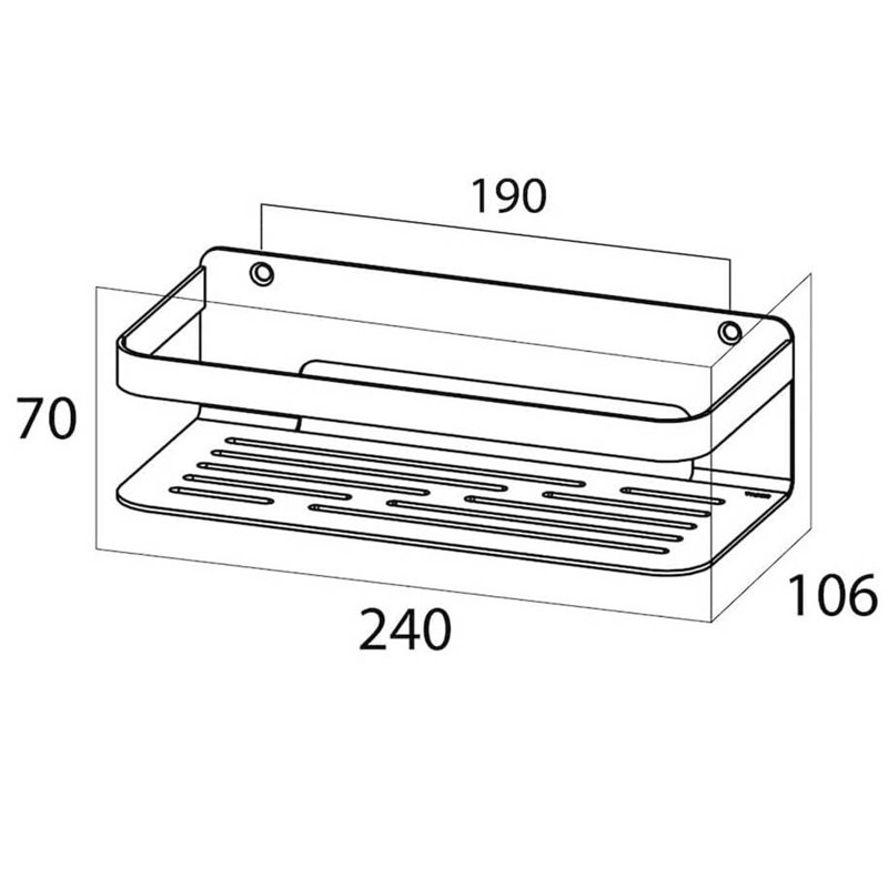 Wall Mounted Required Shower Caddy, Chrome