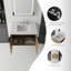Meuble-lavabo flottant avec comptoir en marbre de culture et portes à fermeture en douceur-133668155