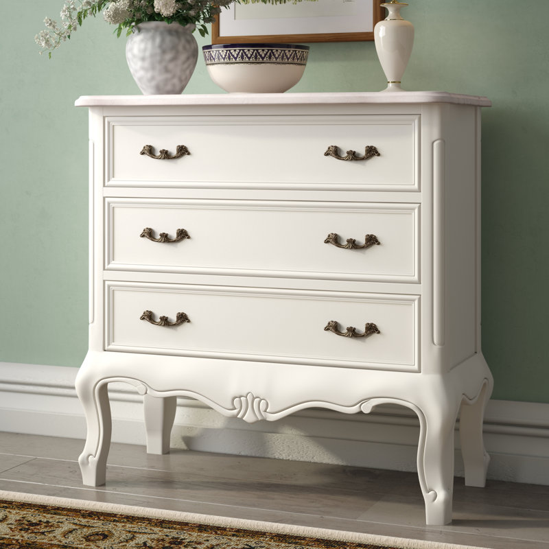Lola Solid Wood 80cm W 3 - Drawer Chest of Drawers