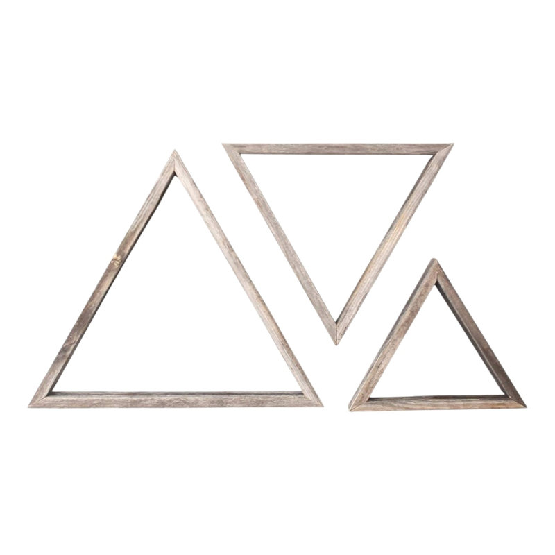 Nels 3 Piece Triangle Floating Shelf