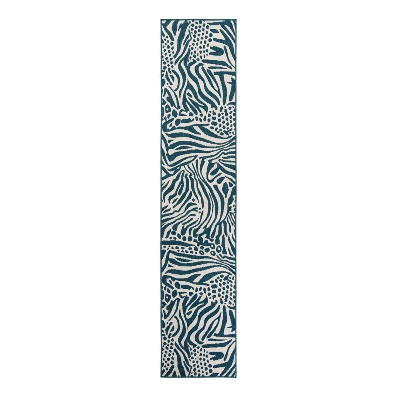 Gurjot Indoor/Outdoor Area Rug, Runner 2'7" x 12'