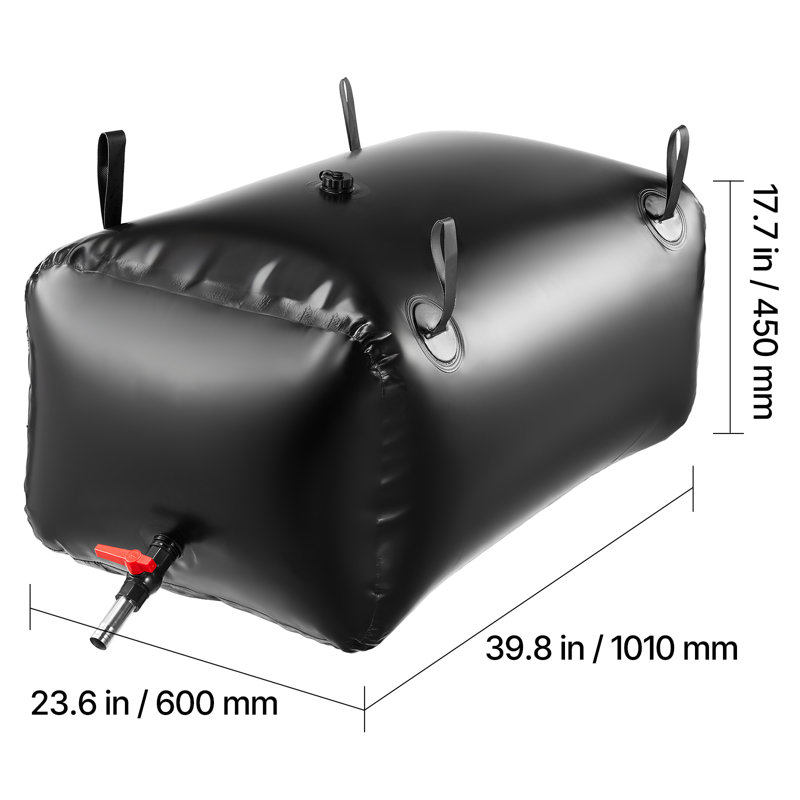 Water Storage Bladder 63.4 Gallon Large Capacity Water Bag, Portable & Collapsible Soft Waters Container, Leakproof & Tear-Resistant PVC Emergency Waters Storage Tank for RV Truck & Outdoor Use