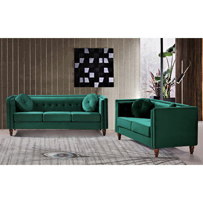 Aspazia 2 - Piece Velvet Living Room Set by Mercer41