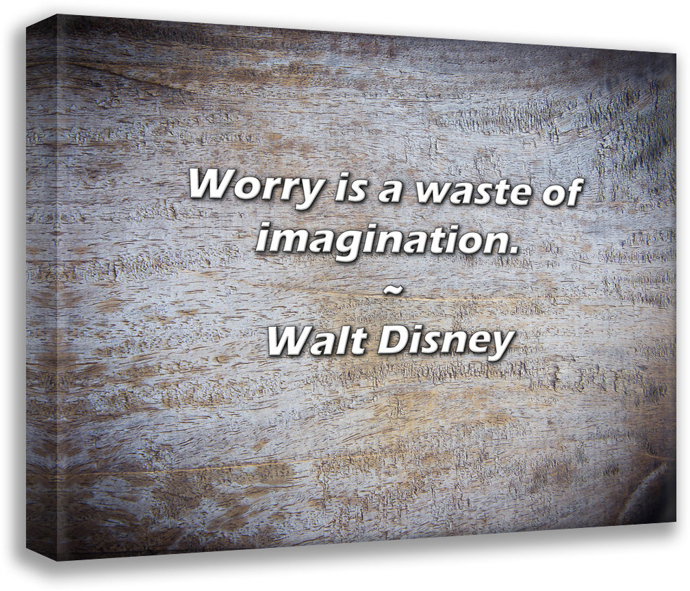 Ophelia & Co. Walt Quote: Worry is a waste of imagination. | Wayfair