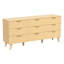 Commode 9 tiroirs cannelée en bois
