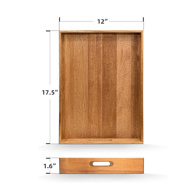 Plateau en bois avec poignée