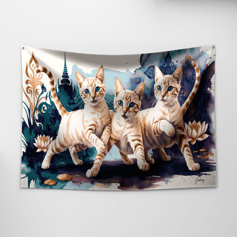 Tapisserie «Cats Mekong Bobtail», 51 po x 60 po