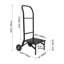 Support de chaise pliable, capacité de 150 lb, chariot de chaise robuste pour empiler 10 chaises, chariot de rangement multifonctionnel en métal avec roues en caoutchouc, support de chaise à pousser, noir mat