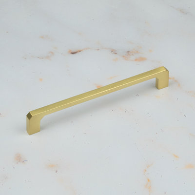 Brushed Brass Angled End D-Bar Handles