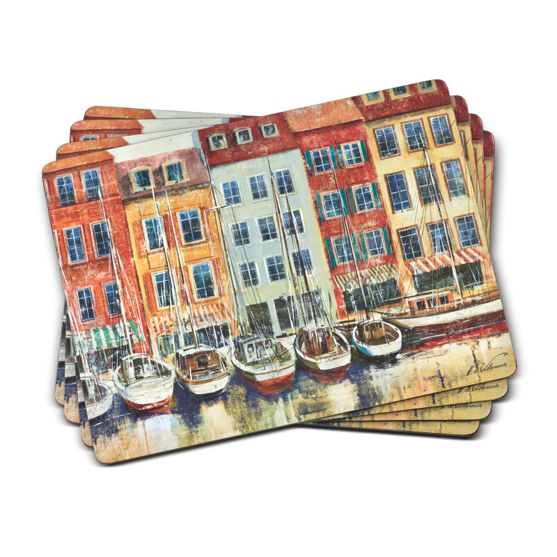 Pimpernel Boat Scene Placemats 15.7 X 11.7"
